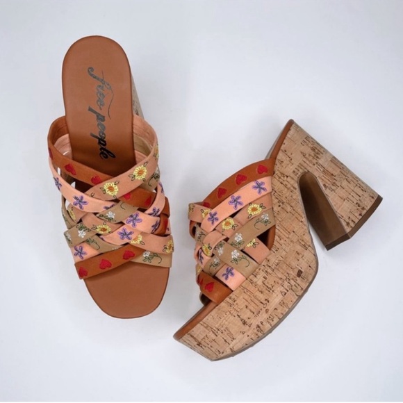 Free People Lisbon Platform Mules, size 10 - Picture 3 of 11